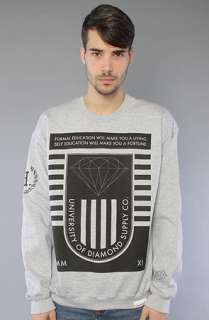 Diamond Supply Co. The University 2 Crewneck Sweatshirt in Heather 