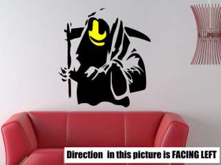 Banksy Graffiti Grim Reaper Death Art Wall Decal Sticker  FREE P&P 