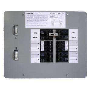 GenTran 50 Amp 12,500 Watt Indoor Manual Transfer Switch for 12 16 