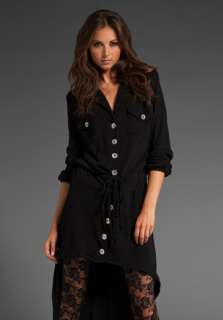 NIGHTCAP Army Trench Dress in Black  