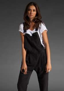 FACTORY BY ERIK HART Drop Crotch Overalls in Onyx  