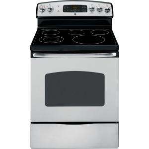 GE 30 in. Self Cleaning Freestanding Electric Range in Stainless Steel 