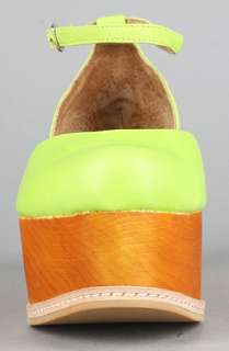 Jeffrey Campbell The Sue Bee Shoe in Neon Green  Karmaloop 