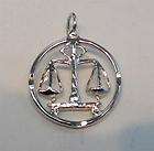 New Sterling Silver Zodiac LIBRE (Scale) Charm/Pendant  