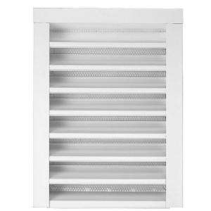 Construction Metals Inc. 12 In. X 14 In. Steel Louver Vent (GLFF1412WH 