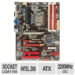 Biostar TZ68A+ Intel Z68 Motherboard   ATX, Socket H2 (LGA1155), Intel 