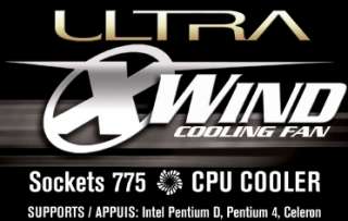 Ultra X Wind CPU Fan Aluminum Socket 775 with PWM Control at 
