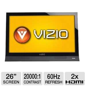 Vizio M260VA 26 Razor LED HDTV   720p, 1366x768, 200001 Dynamic, 60Hz 