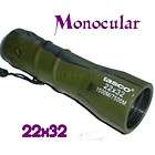 army military 22x32 compact monocular pocket mono scope ort china