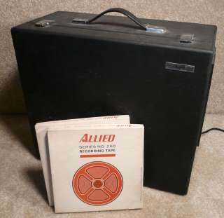 Allied 2 Speed 4 Track Portable Reel to Reel Solid State Tape Recorder 