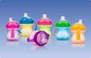 NEW Nuby No Spill 8 oz Sippy Gripper Cups w/ Handles  