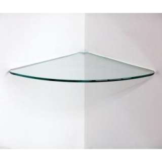 Floating Glass Shelves 10 in. x 10 in. x 1/4 in. Curve Glass Corner 