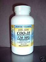 COQ 10 Q 10 COQ10 CO Q10 Coenzyme 120MG   100 Capsules.  