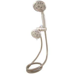 Glacier Bay 5 Function Handshower and Showerhead Combo Kit in Brushed 