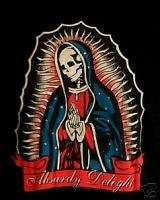 GOTHIC MARIA SKULL Tattoo Madonna Psychobilly T Shirt M  
