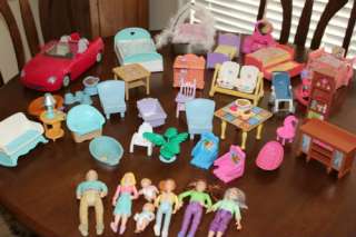 Fisher Price Loving Family Dollhouse LOT~ HUGE ~Cars, People 