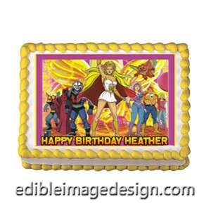 SHE RA PRINCESS OF POWER Edible Birthday Cake Image Cupcake Topper 