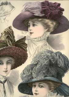 MODISTE UNIVERSELLE May,1909  HATS REAL SIZE WORK  