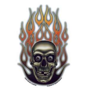Aufkleber Mikes Flaming Skull Totenkopf Sticker (Nr. 1278)  