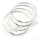 10pcs 160690 Wholesale Plated Silver Hoop Circle Earrings Earwires ON 
