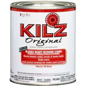 KILZ 1 Qt. Oil Based White Original Sealer, Primer and Stain Blocker 