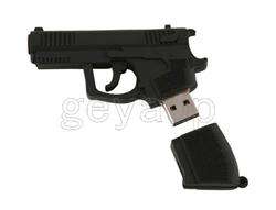8GB 8G Gun Pistol Shape USB 2.0 Flash Memory Stick Pen Drive Key Card 