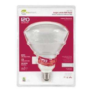 EcoSmart 23 Watt (120W) R40 Bright White CFL Light Bulb (1 Pack 