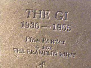 FRANKLIN MINT, THE AMERICAN PEOPLE THE G.I. SCULPTURE  