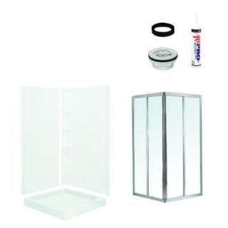   in. Shower Kit in White with Chrome Trim 7205 1906S 