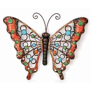 Schmetterling zum Hängen Wandbild Hänger Bild Metall B 52 cm  