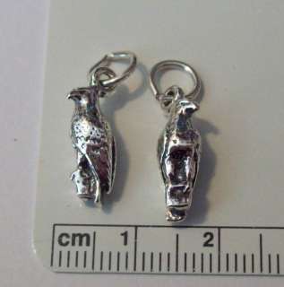Sterling Silver 3D Solid Bird Bald Eagle Charm  