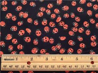 New Ladybug Fabric BTY Insect Mrs Green Thumb RJR  
