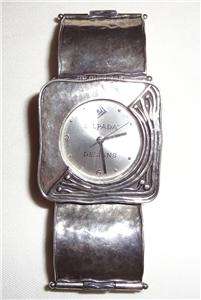 Silpada Hammered Sterling Silver Square Watch T1372 Gift Box Free 