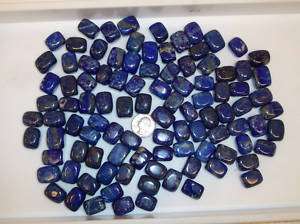 TUMBLED POLISHED AA QUALITY LAPIS   GREAT COLOR   10 STONE LOT  