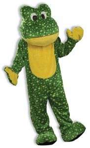 FROG Mascot Costume Adult Deluxe Green Suit Outfit New  