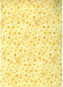 GOLD STARS ON YELLOW BACKGROUND~ Cotton Quilt Fabric  