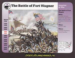 THE BATTLE OF FORT WAGNER SOUTH CAROLINA 1863 Civil War GROLIER CARD 