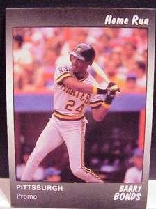 1991 Star HR Home Run Barry Bonds Pirates Promo Card  