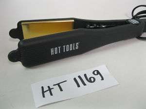 Hot Tools 1 3/4 Black Gold Salon Flat Iron MDL 1169  
