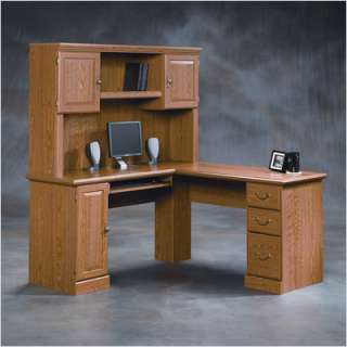 Sauder Orchard Hills Corner Computer Desk in Carolina Oak 401929 