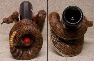 Wine Bottle Holder and/or Decorative Sculpture Rattlesnake NIB  