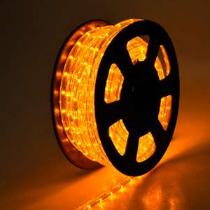   Amber 2 Wire LED Rope Light Indoor 110V Decorative Outdoor  