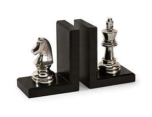 Chess Piece Player Bookends Horse Nobel Knight & Rook  