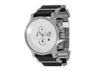 NEW VESTAL PLEXI WATCH Silver / Stainless Steel / Black Leather 
