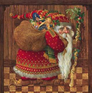 James Christensen OLDE WORLD SANTA Giclee canvas, Christmas, Santa 