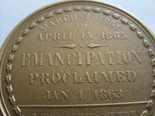 LINCOLN 1871 Emancipation Proclamation 10th Anniversary MEDAL Art 