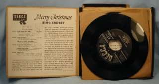 Vintage Lot of 5 BING CROSBY 45 RPM Records DECCA (O)  