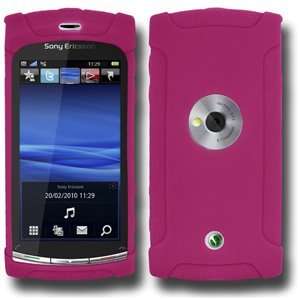  New Amzer Silicone Skin Jelly Case Hot Pink For Sony 