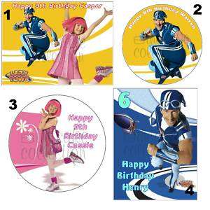 LAZY TOWN   SPORTACUS & STEPHANIE EDIBLE CAKE TOPPER  