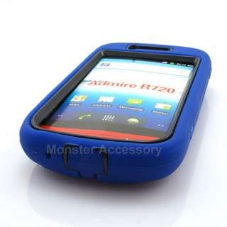 Protect your Samsung Admire with Blue Kickstand Double Layer Hard Gel 